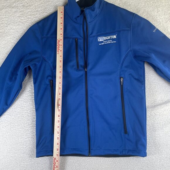 NEW Eddie Bauer Jacket Mens Medium Blue Stoughton Weather Resist Softshell - Picture 6 of 16